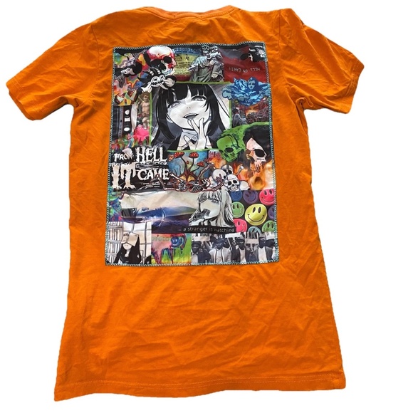 Sugarhill From Hell It Came Men’s Anime Manga T-shirt Orange S embroidered - Picture 5 of 6